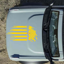 Pegatinas de calcomanías del parachoques delantero con bandera americana desgastada para Musclecar horse 6