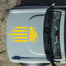 Pegatinas de calcomanías del parachoques delantero con bandera americana desgastada para Ford Bronco 6