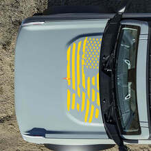 Calcomanías Pegatinas de Capó con Bandera Americana Destrozada para Musclecar horse 7