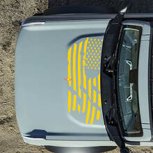 Calcomanías Pegatinas de Capó con Bandera Americana Destrozada para Ford Bronco 7