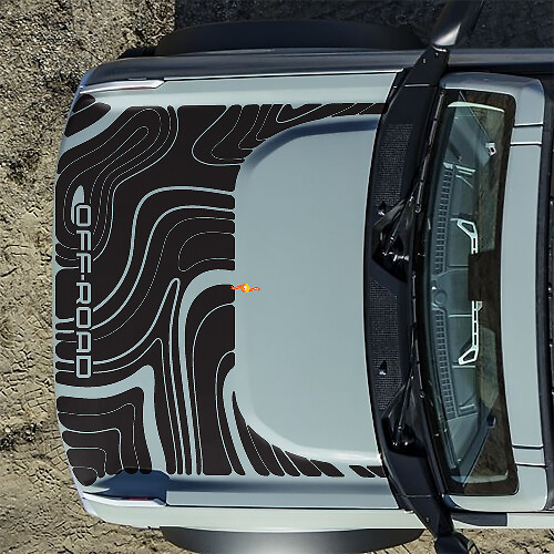 Calcomanías Topográficas para Capó Todoterreno para Ford Bronco 1