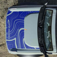 Gráficos de Calcomanía de Vinilo para Capó Todoterreno Topográfico 2 para Musclecar horse 5