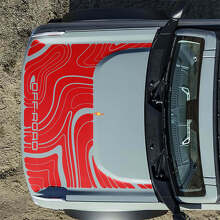 Gráficos de Calcomanía de Vinilo para Capó Todoterreno Topográfico 2 para Musclecar horse 7