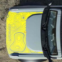 Calcomanías adhesivas topográficas de capó para Musclecar horse 2 4