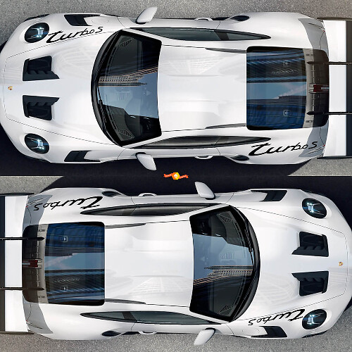 Kit de pegatinas de vinilo para paneles de guardabarros delanteros y traseros estilo Turbo S para Porsche 911