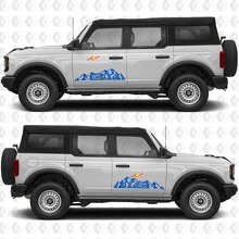 4x4 Off Road Montañas Lateral Puertas Vinilo Calcomanía Sticker Gráficos 2 para Musclecar horse 3