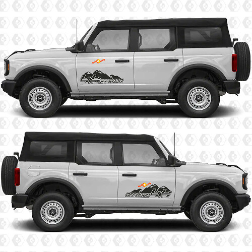 Gráficos y Calcomanías Laterales 4x4 Off Road para Ford Bronco
