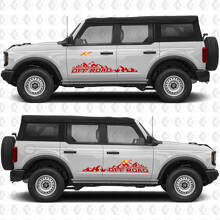 2x Gráficos adhesivos para puertas laterales 4x4 Off Road para Ford Bronco Black Diamond 2