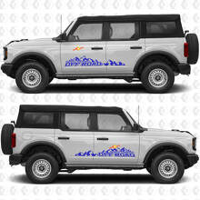2x Gráficos adhesivos para puertas laterales 4x4 Off Road para Ford Bronco Black Diamond 3