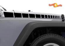 2007-2015 Jeep Wrangler Side Spear Strobe vinilo gráfico raya paquete calcomanías pegatinas 2