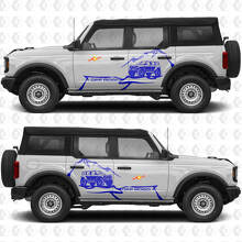 Gráficos de vinilo para puertas laterales Rock Crawler Mountains Calcomanía adhesiva 2 compatible con Ford Bronco 2