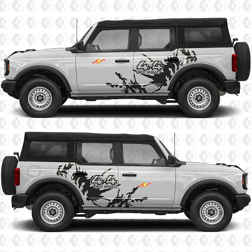 Kit de vinilo lateral para salpicaduras de barro 4x4 Off Road para Musclecar horse