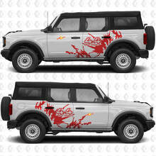 Gráficos Vinilo Pegatina para Puertas Laterales Antisalpicaduras 4x4 Off Road compatible con Ford Bronco 3
