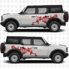 Calcomanía de vinilo lateral Military Star Splash para Musclecar horse 3