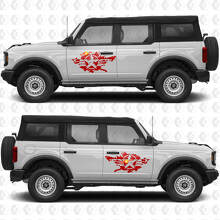 Gráficos Vinilo de Pegatina para Puertas Laterales Military Star Splash 2 para Ford Bronco 3