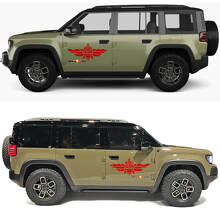 Calcomanía de vinilo de calavera Punisher Military Star para puertas laterales de Jeep Recon 3