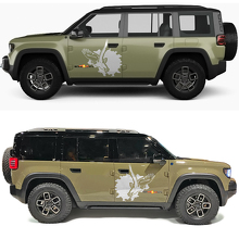 Calcomanía de vinilo American Eagle Bald Doors para Jeep Recon 3