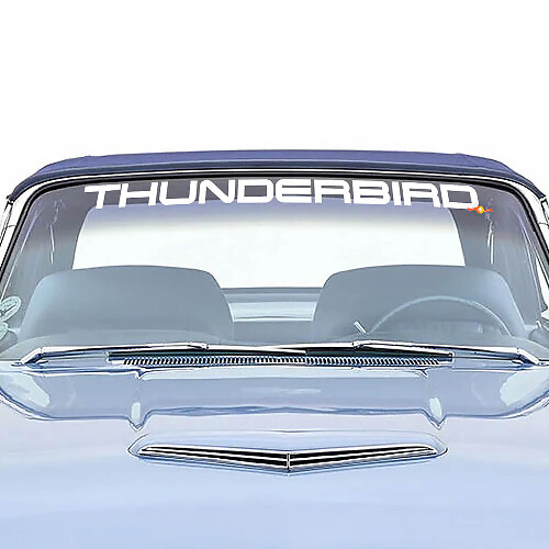 Adhesivo de vinilo con gráficos para parabrisas de Thunderbird compatible con Musclecar Thunderbird
