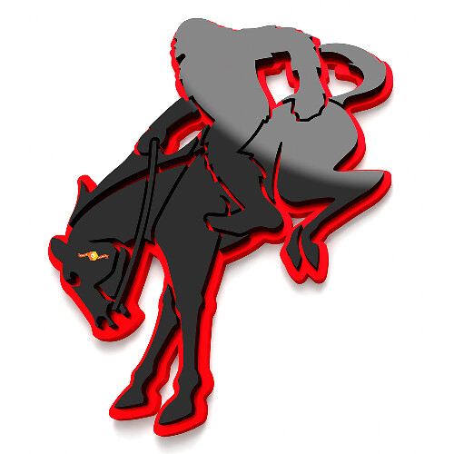 Yeti en Caballo Insignias de Guardabarros Bronco Emblema de Portón Insignia 3D 1