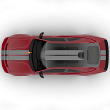 Calcomanía gráfica de vinilo de rayas centrales dobles Sixpack Rally desplazadas para capó Dodge Charger Daytona 3