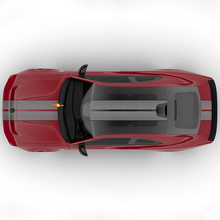 Calcomanía gráfica de vinilo de rally con franjas centrales dobles Sixpack desplazadas para capó 2 para Dodge Charger Daytona 3