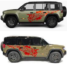Calcomanía de vinilo para puertas laterales Military Star Splash para Jeep Recon 3