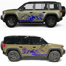 Adhesivo de Vinilo para Puertas Laterales Compass Explore Mountains para Jeep Recon 2