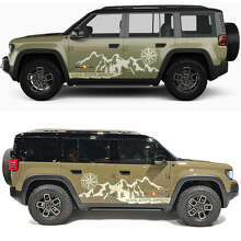 Adhesivo de Vinilo para Puertas Laterales Compass Explore Mountains para Jeep Recon 3