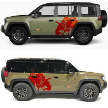 Vinilo Adhesivo para Puertas Laterales Cougar Splash para Jeep Recon 3