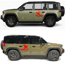 Calcomanía de Vinilo para Puertas Laterales Bald Eagle Military Star para Jeep Recon 4