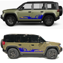 Calcomanía de Vinilo de Puertas Laterales Calavera Desierto Sahara para Jeep Recon 2