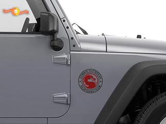 Jeep Rubicon Zombie Outbreak Response Team Wrangler Calcomanía de Mortal Kombat Pegatina