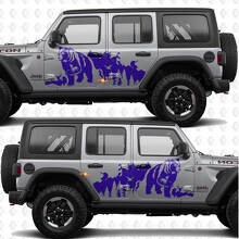 Bear Trees Splash Puertas Laterales Vinilo adhesivo calcomanía para Jeep Wrangler 2