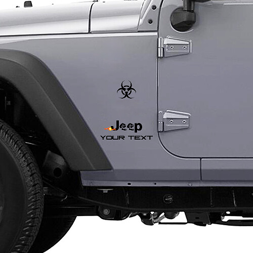 Calcomanía de vinilo con logotipo de respuesta a brote zombi para Jeep Wrangler Rubicon