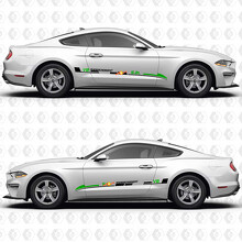 Vinilo adhesivo de franjas Aero Flow para la puerta lateral 5.2L V8 sobrealimentado para Ford Mustang 2014-2024_2
