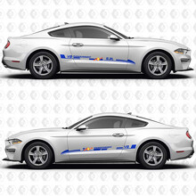 Vinilo adhesivo de franjas Aero Flow para la puerta lateral 5.2L V8 sobrealimentado para Ford Mustang 2014-2024_3