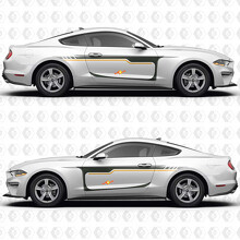 Pegatina de Vinilo de Rayas Clásicas para Puerta Lateral para Ford Mustang 2014-2023_2
