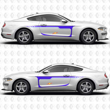 Pegatina de Vinilo de Rayas Clásicas para Puerta Lateral para Ford Mustang 2014-2023_3