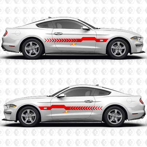 Calcomanía de vinilo adhesiva de tira central para puertas laterales para Musclecar Musclecarmodel