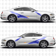 Adhesivo de vinilo de puertas laterales con barra diagonal para Musclecar Musclecarmodel 2