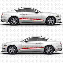 Calcomanías de vinilo para puertas laterales S550 Negative Space Stripe-RTR Spec 1 para Ford Mustang 2