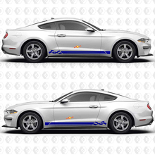 Calcomanía adhesiva de vinilo con franjas triples de carrera especiales de California para puerta lateral para musclecar Modelo Musclecar 2