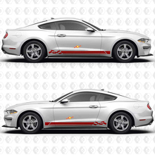 Calcomanía adhesiva de vinilo con franjas triples de carrera especiales de California para puerta lateral para musclecar Modelo Musclecar 3