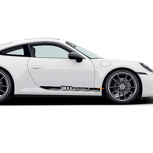 Calcomanía adhesiva de vinilo de rayas laterales para puerta 911 Carrera S para Porsche 911