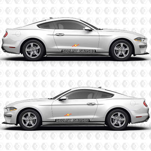 Kit de vinilo adhesivo de franjas laterales para puerta Shelby GT350R para Musclecar Musclecarmodel S550_1