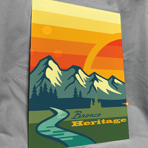 Panel de Arte de Pared de Garaje de Acrílico Brillante Heritage Bronco