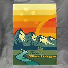 Panel de Arte de Pared de Garaje de Acrílico Brillante Heritage Bronco 2