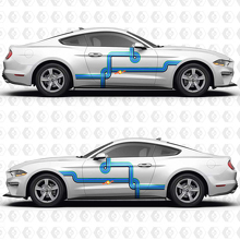 Gráficos de calcomanía adhesiva de vinilo en el lateral de la puerta con rayas estilo clásico para Musclecar Musclecarmodel 2