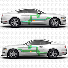 Gráficos de calcomanía adhesiva de vinilo en el lateral de la puerta con rayas estilo clásico para Musclecar Musclecarmodel 3