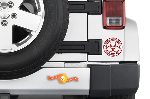 Pegatina adhesiva universal de vinilo para equipo de respuesta a brotes zombis para Jeep Wrangler